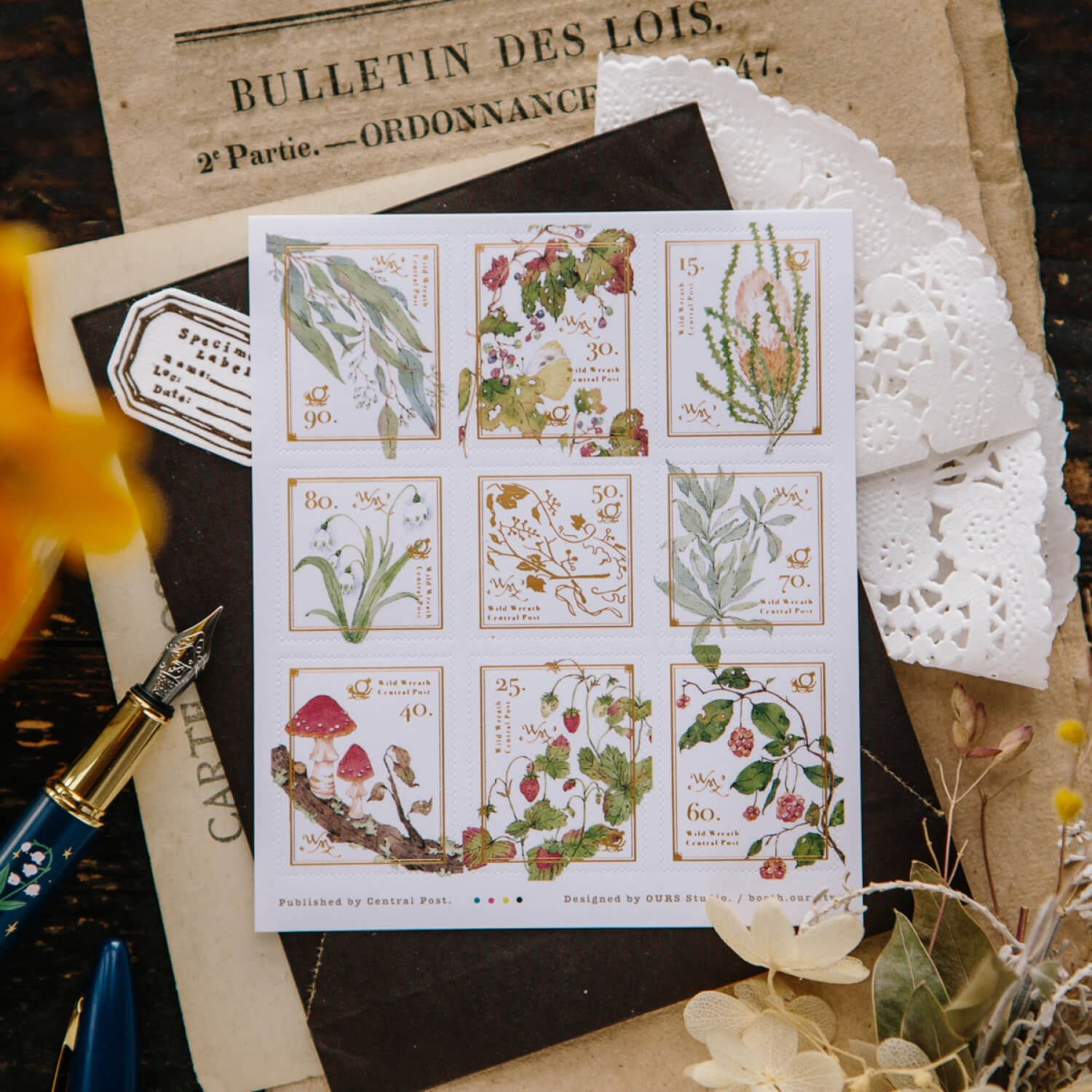 OURS Wild Wreath 2 Stamp Sticker