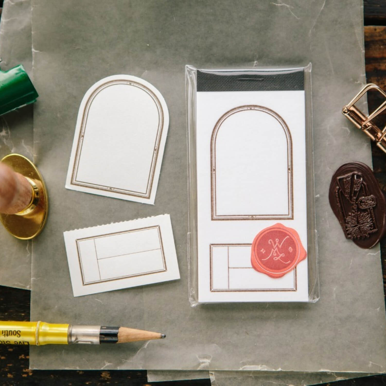 OURS Window Label Letterpress Book