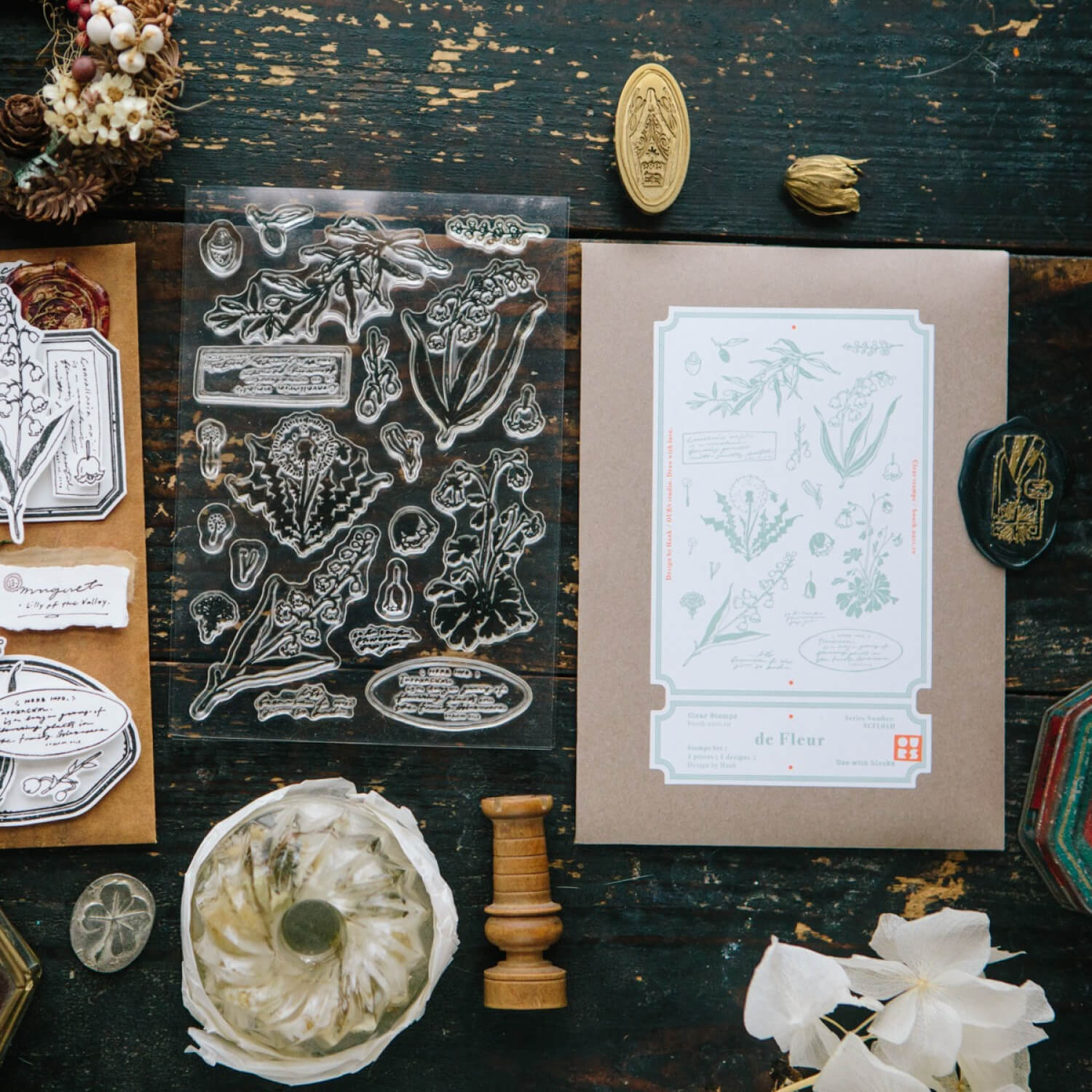 OURS de Fleur Clear Stamp Sheet