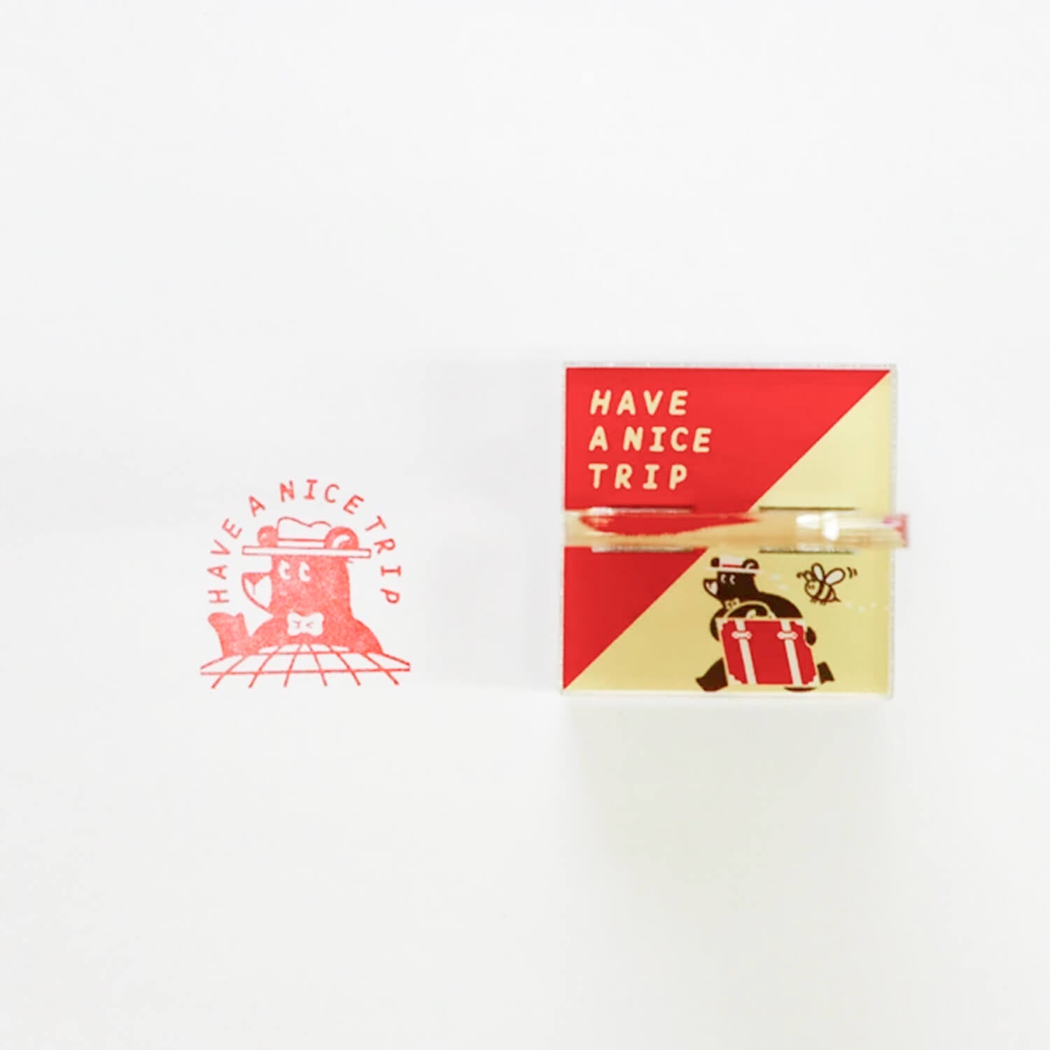 Ob1toy Acrylic Stand Stamp – Travel Bear