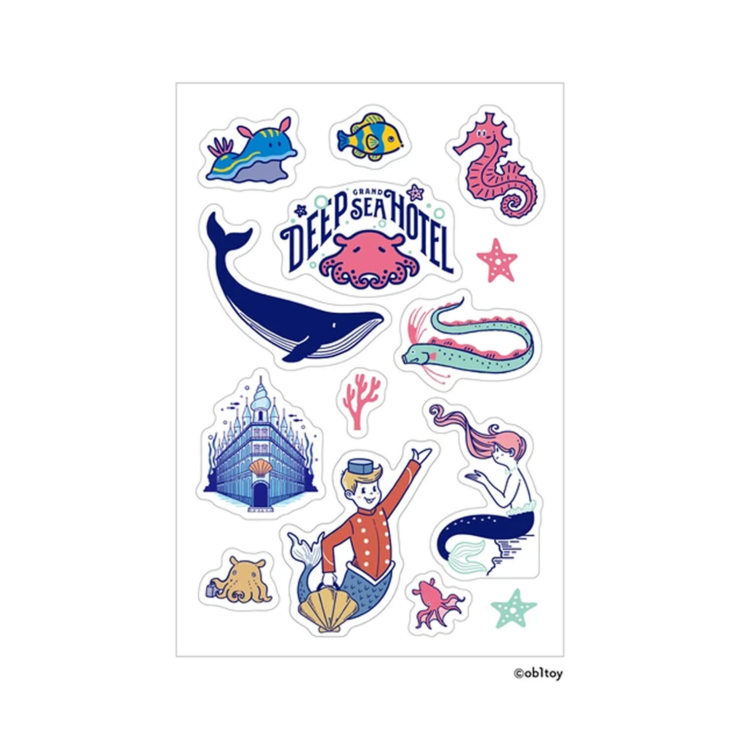 Ob1toy Washable Sticker Sheet – Deep Sea