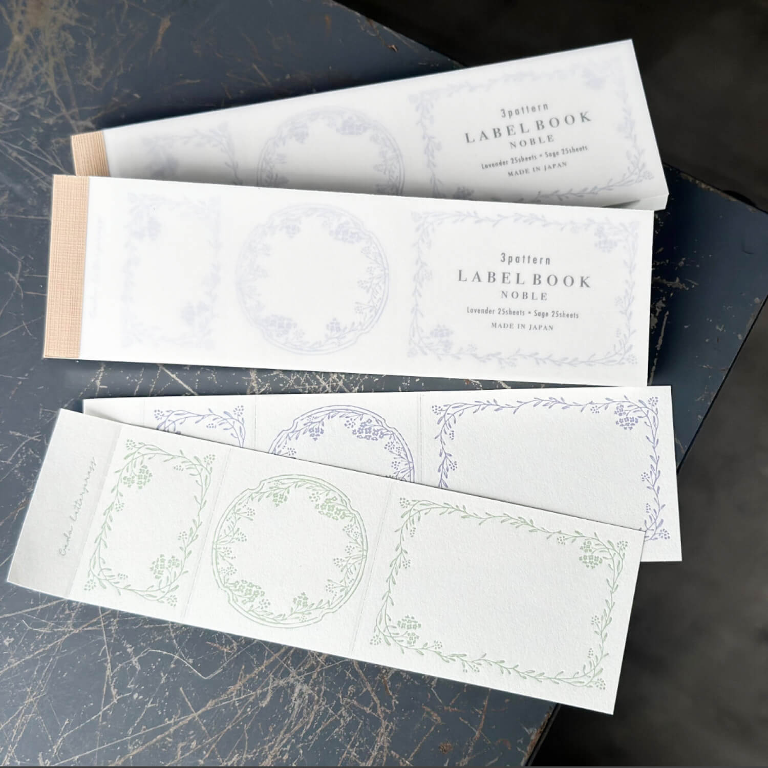 Oeda Letterpress 3-Pattern Label Book