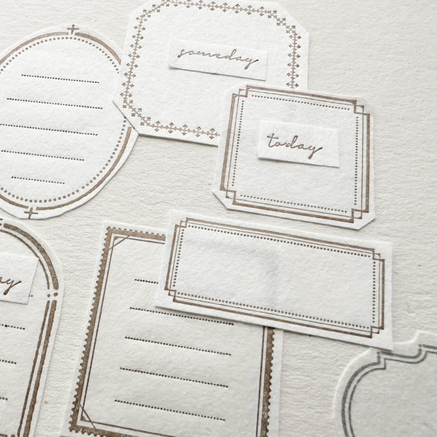 Oeda Letterpress Frame Pattern Sticker Sheet
