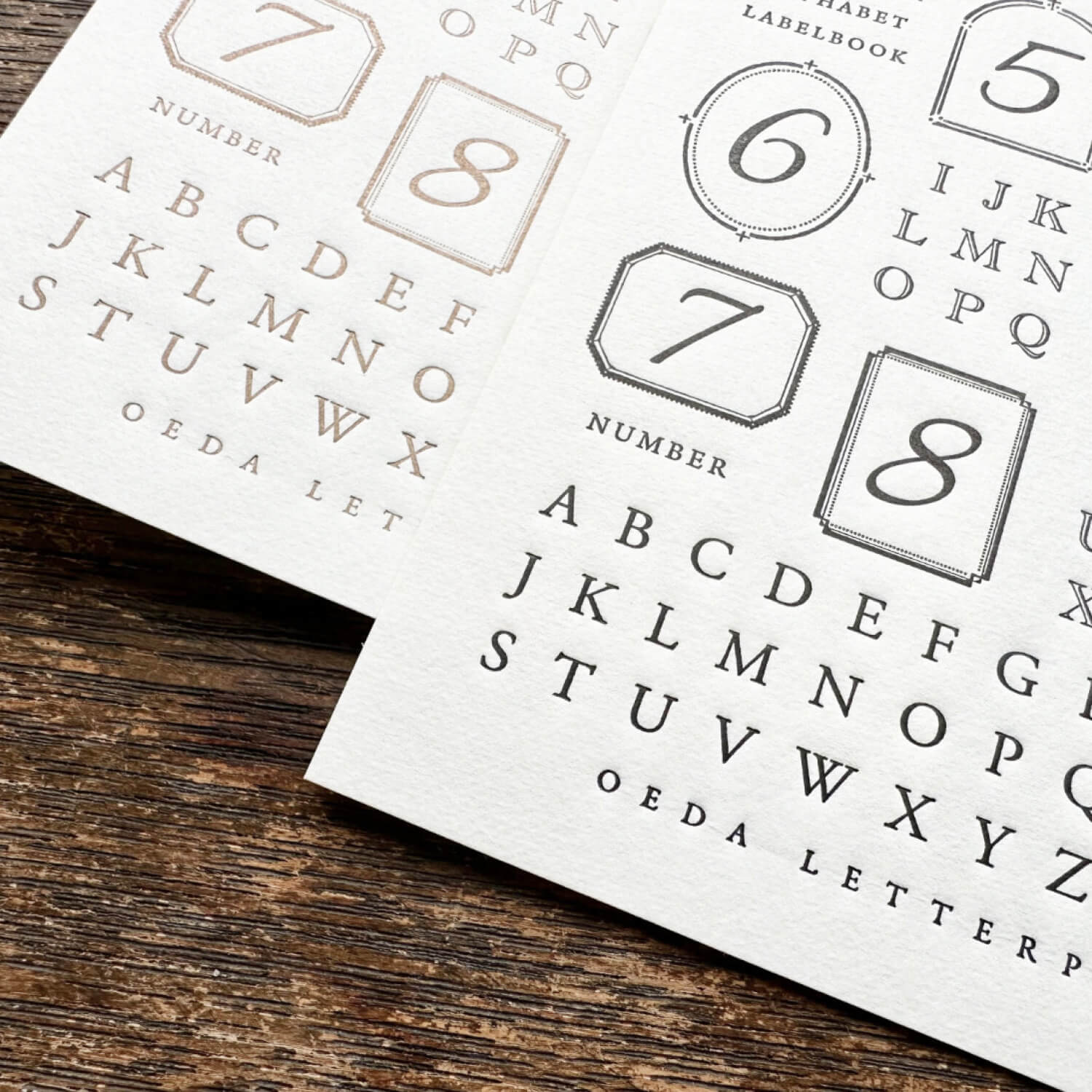 Oeda Letterpress Letter Sticker Sheet