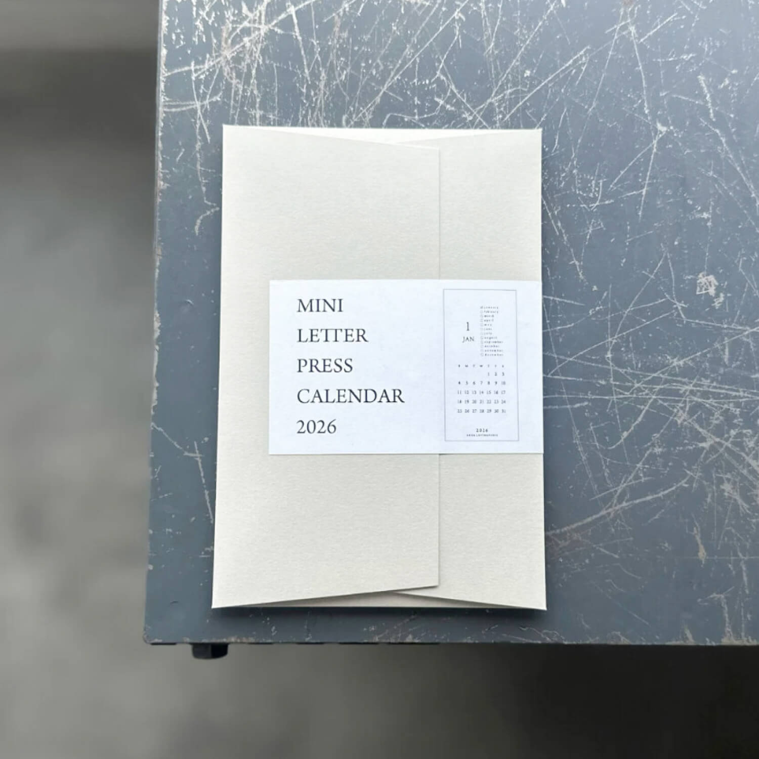 Oeda Letterpress Mini Letterpress 2026 Calendar