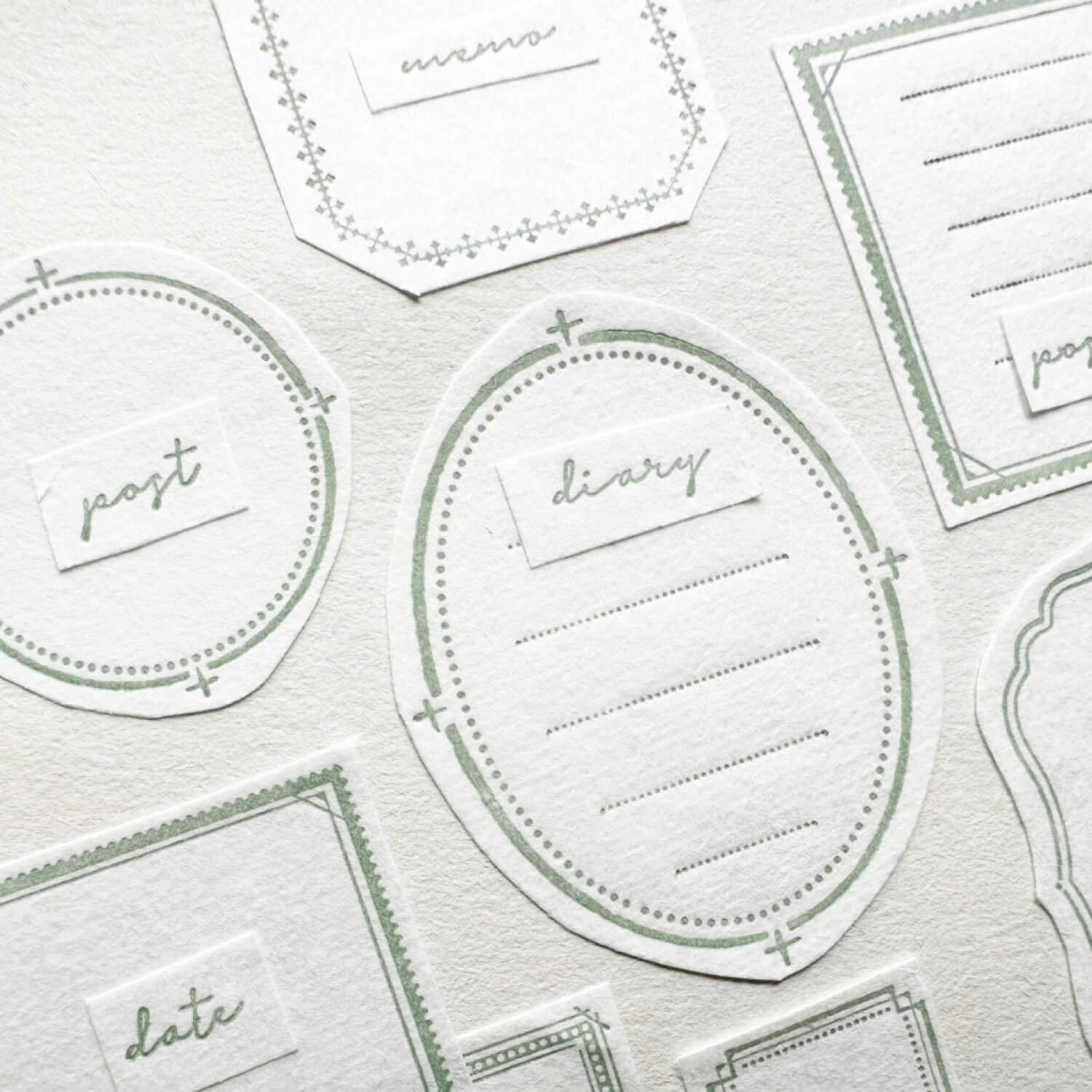 Oeda Letterpress Sticker Sheet - Frame Pattern