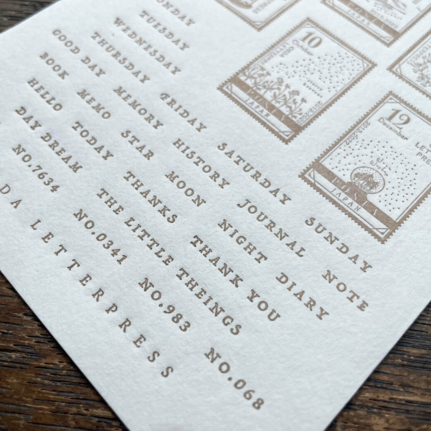 Oeda Letterpress Sticker Sheet - Postage Number