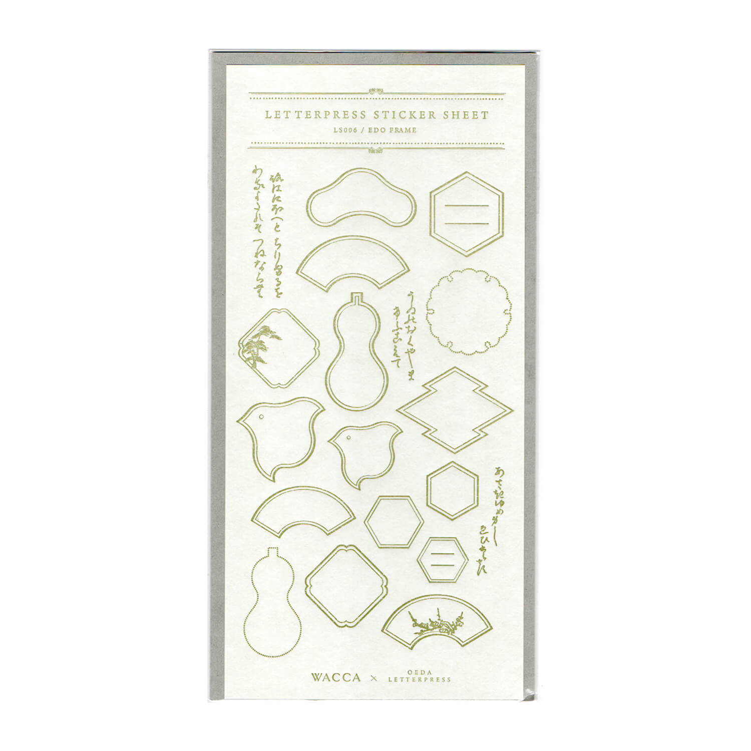 Oeda Letterpress x WACCA JAPAN EDO Frame Sticker Sheet