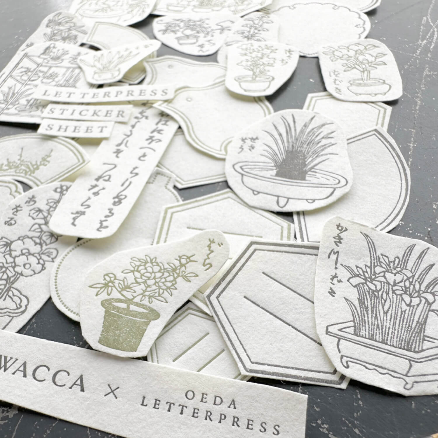 Oeda Letterpress x WACCA JAPAN EDO Frame Sticker Sheet