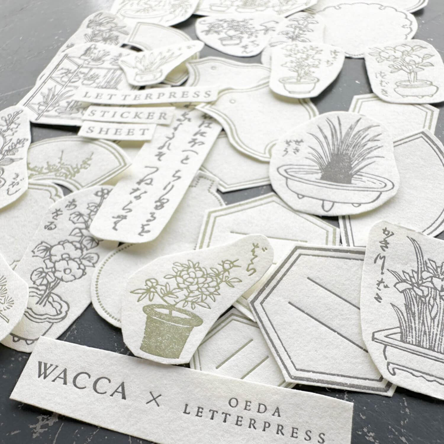 Oeda Letterpress x WACCA JAPAN EDO Gardening Sticker Sheet