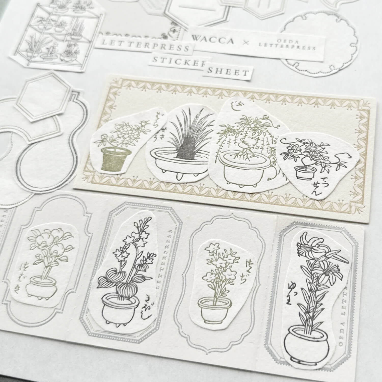 Oeda Letterpress x WACCA JAPAN EDO Gardening Sticker Sheet