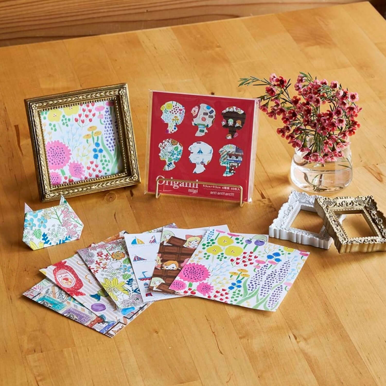 Origami Mini Paper Set – Floral & Candy (60 sheets)