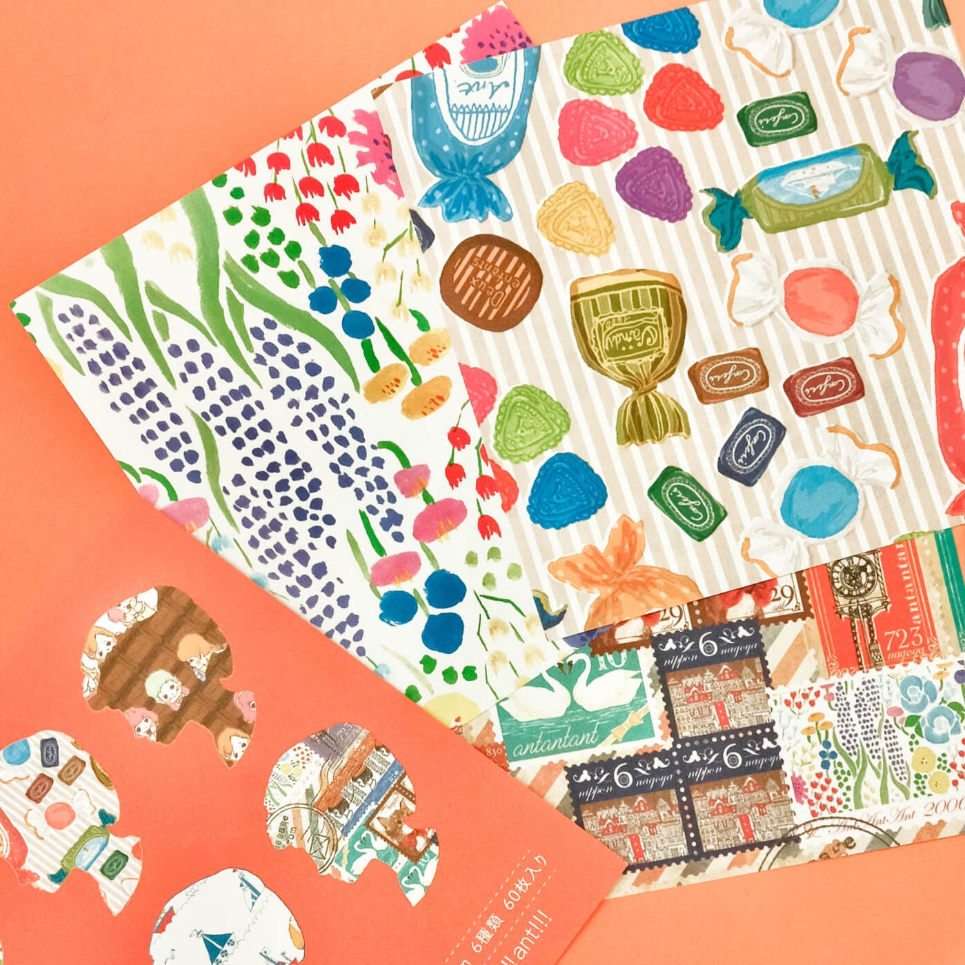 Origami Mini Paper Set – Floral & Candy (60 sheets)