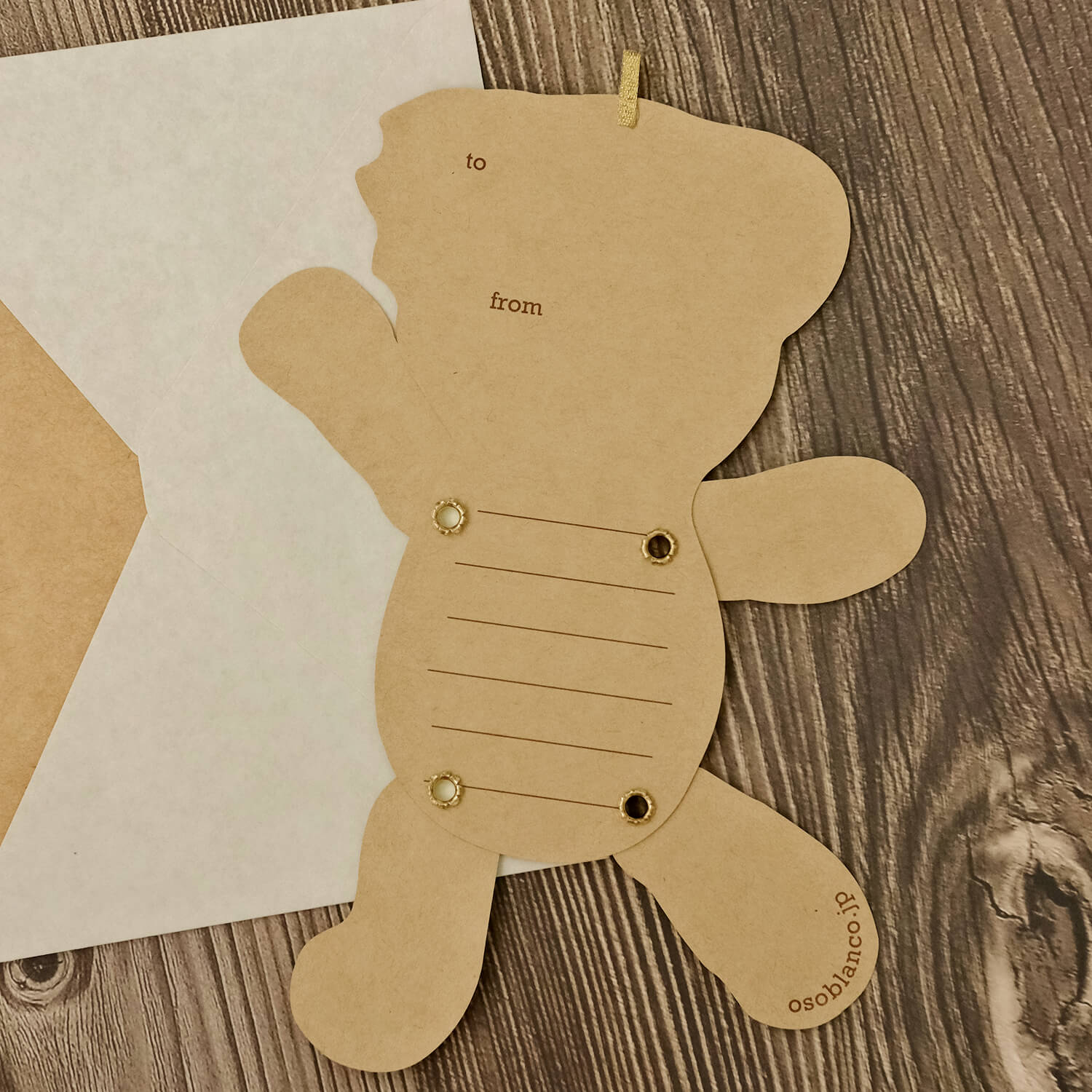 Osoblanco Articulated Bear Card - Brown