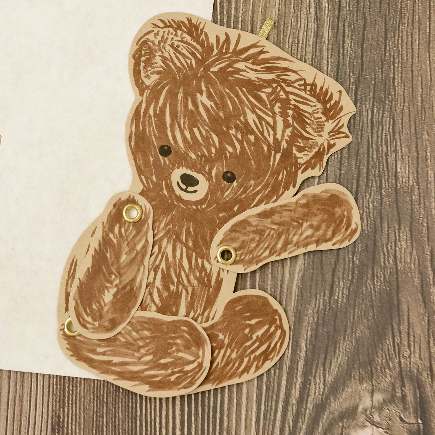 Osoblanco Articulated Bear Card - Brown