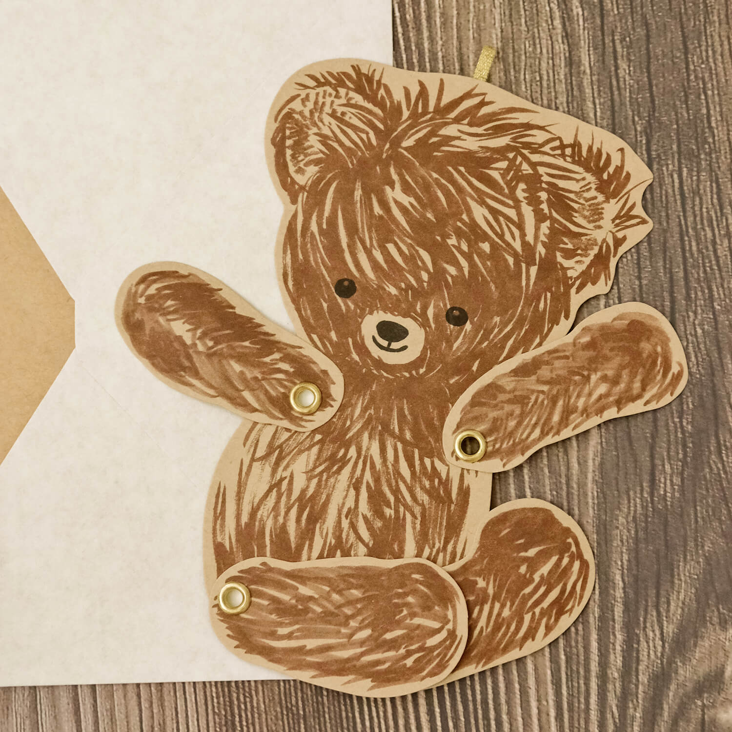 Osoblanco Articulated Bear Card - Brown