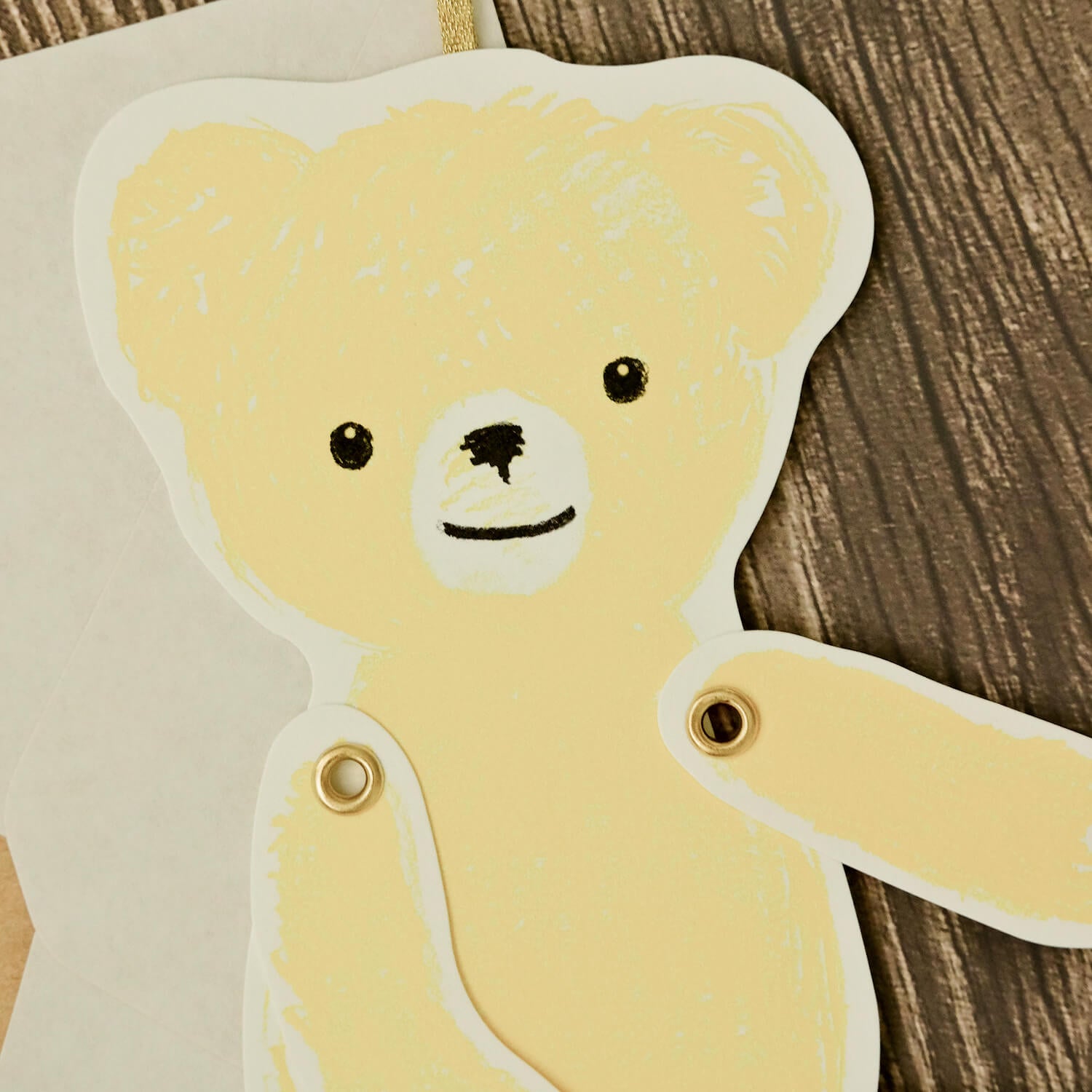Osoblanco Articulated Bear Card - Yellow