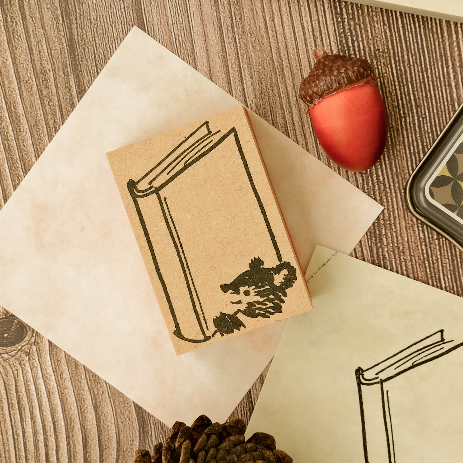 Osoblanco Frame Rubber Stamp - Books & Bear