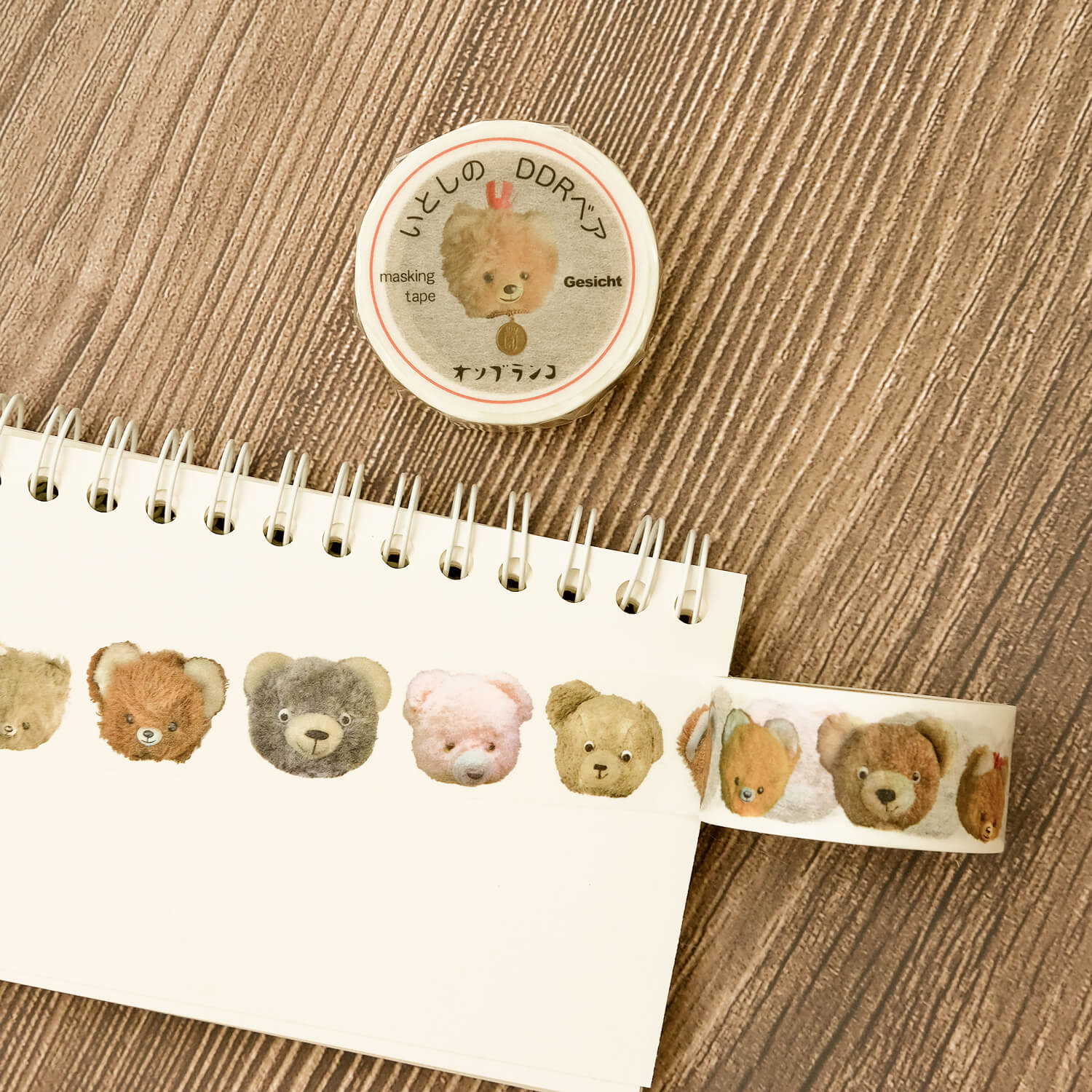 Osoblanco Masking Tape - Beloved DDR Bears - Faces