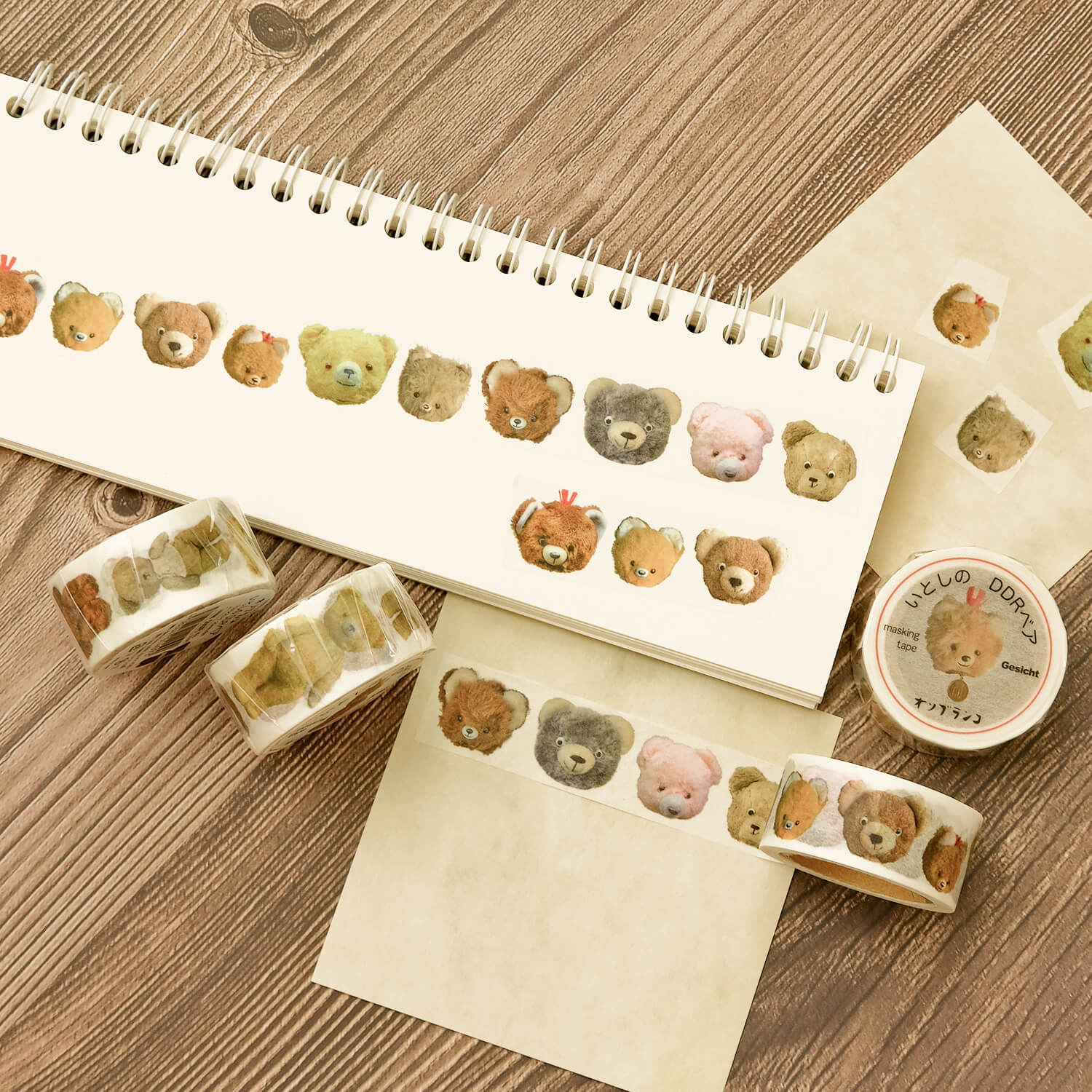 Osoblanco Masking Tape - Beloved DDR Bears - Faces
