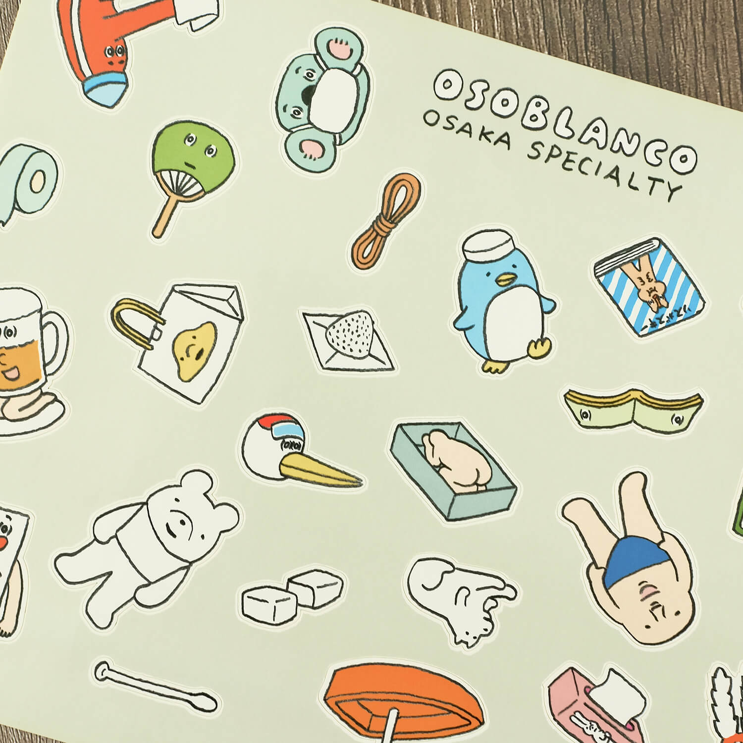 Osoblanco x Makomo A4 Sticker Sheet - Paper Things