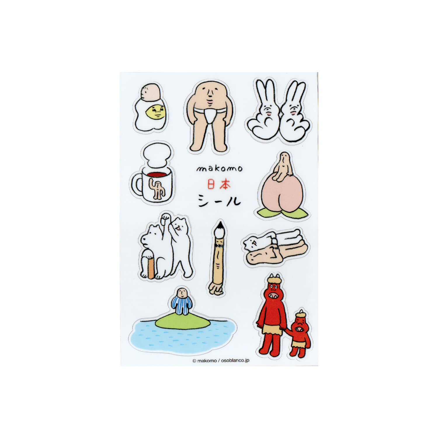 Osoblanco x Makomo A6 Sticker Sheet - Japan