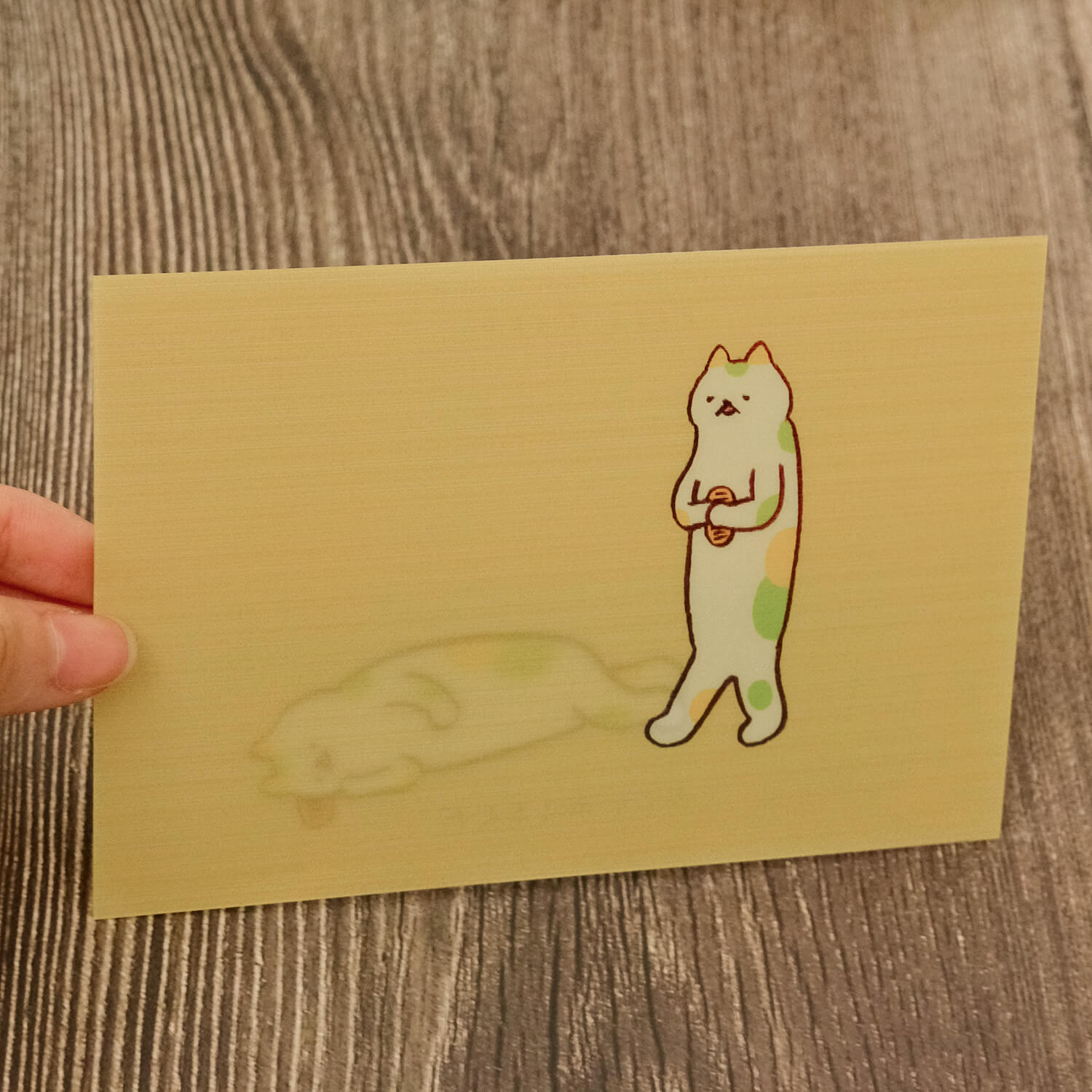 Osoblanco x Makomo Lenticular Postcard - The Cat Rolled Over