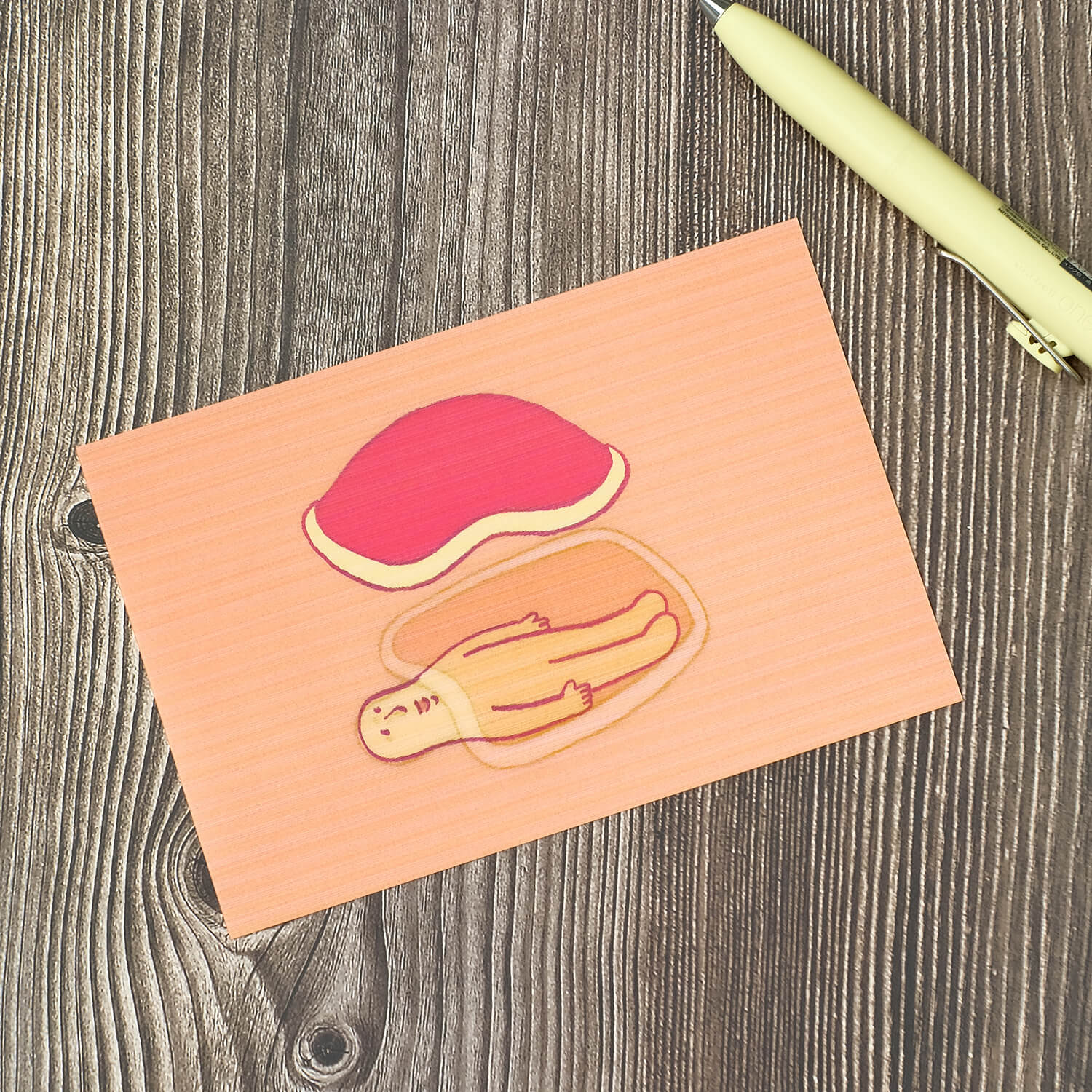 Osoblanco x Makomo Lenticular Postcard - The Futon Flew
