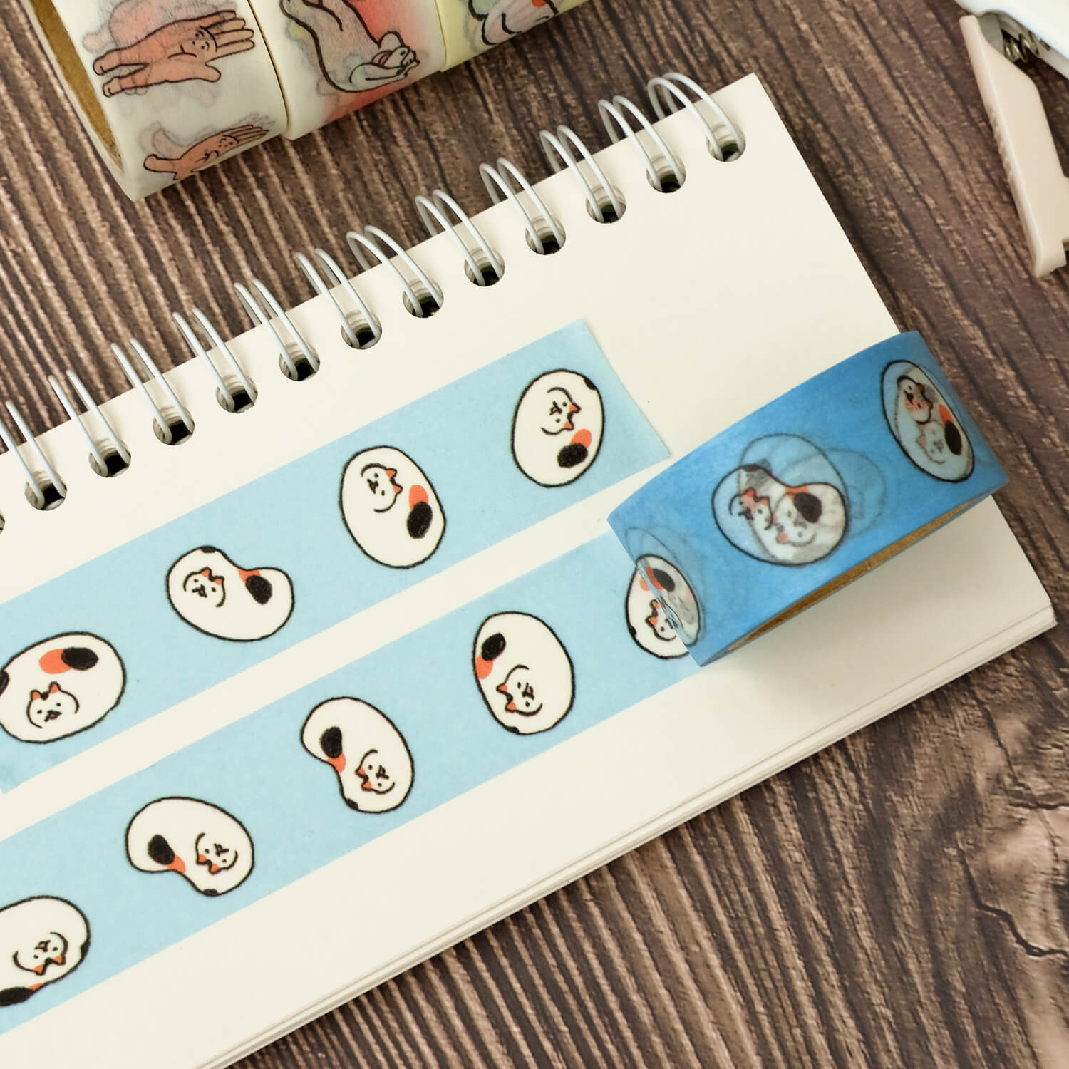Osoblanco x Makomo Masking Tape - Rolling Cats
