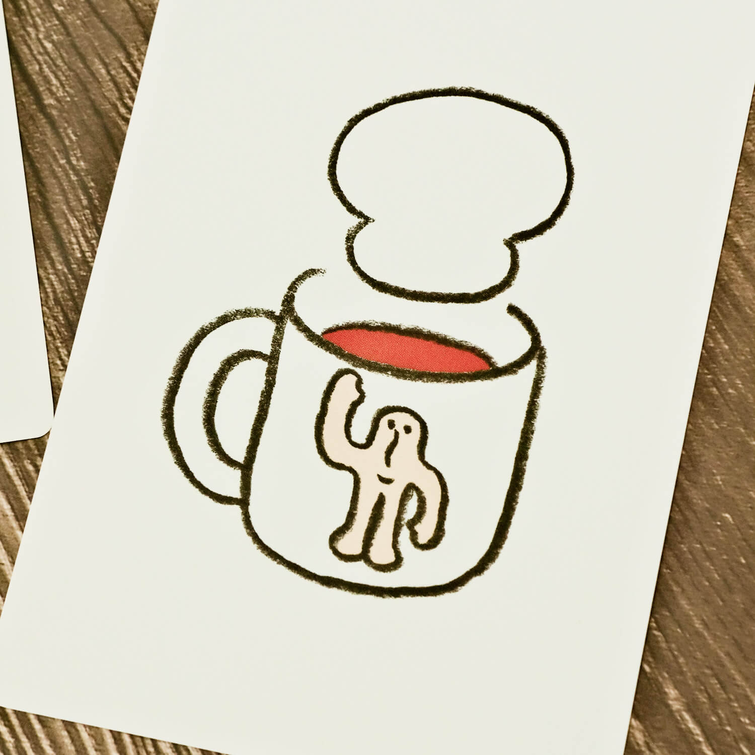 Osoblanco x Makomo Postcard - Hot Drink