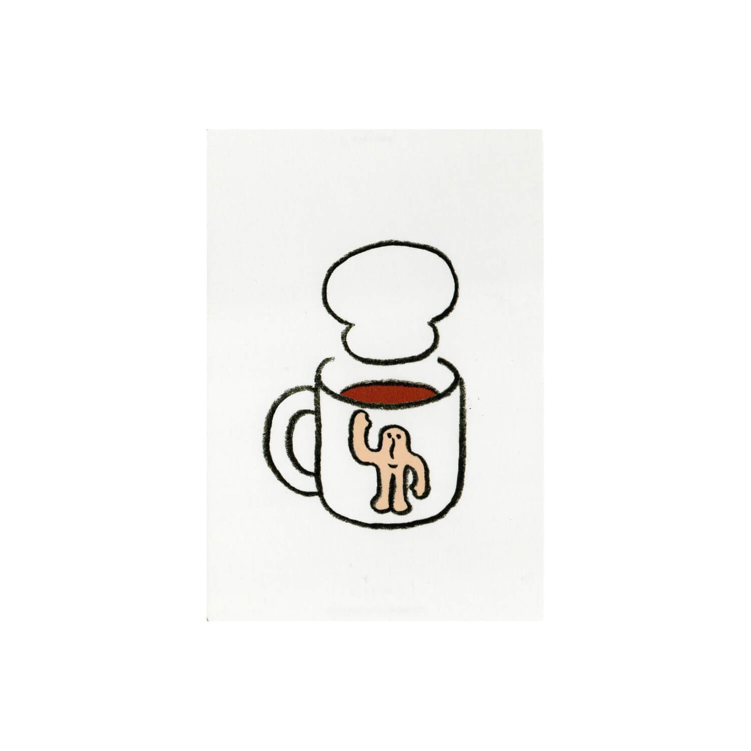 Osoblanco x Makomo Postcard - Hot Drink