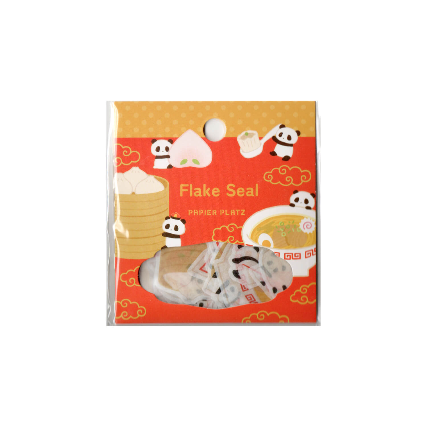 Papier Platz Flake Stickers – Panda Chinese Meal