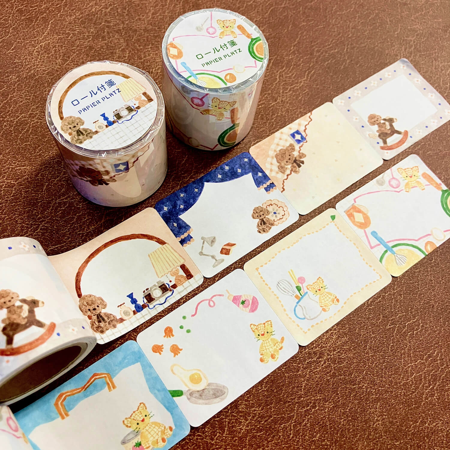 Papier Platz x Nakauchi Waka Sticky Note Roll – Dogs & Interior