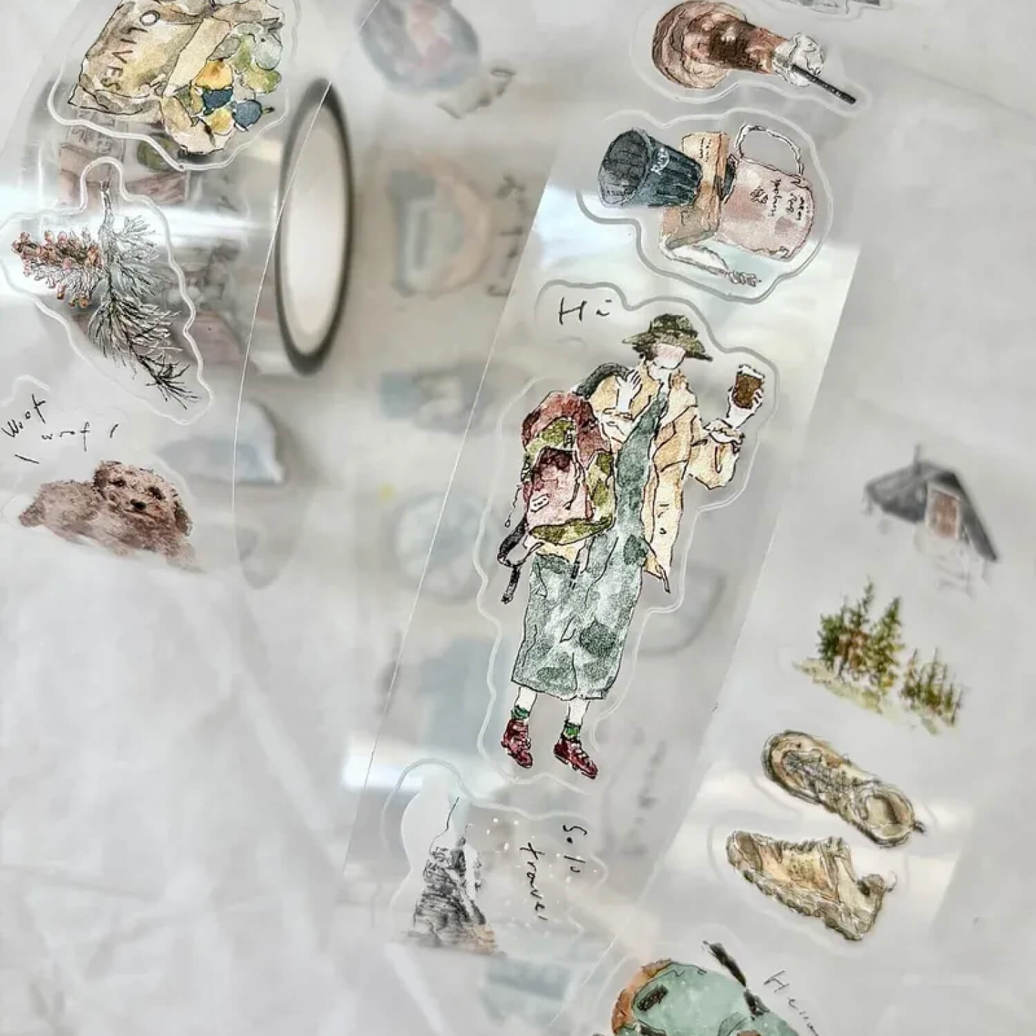 Pion Kiss Cut Glossy PET Tape - Solo Travel