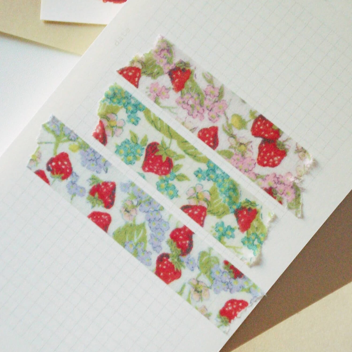 Popo Factory Strawberry Garden Green Masking Tape