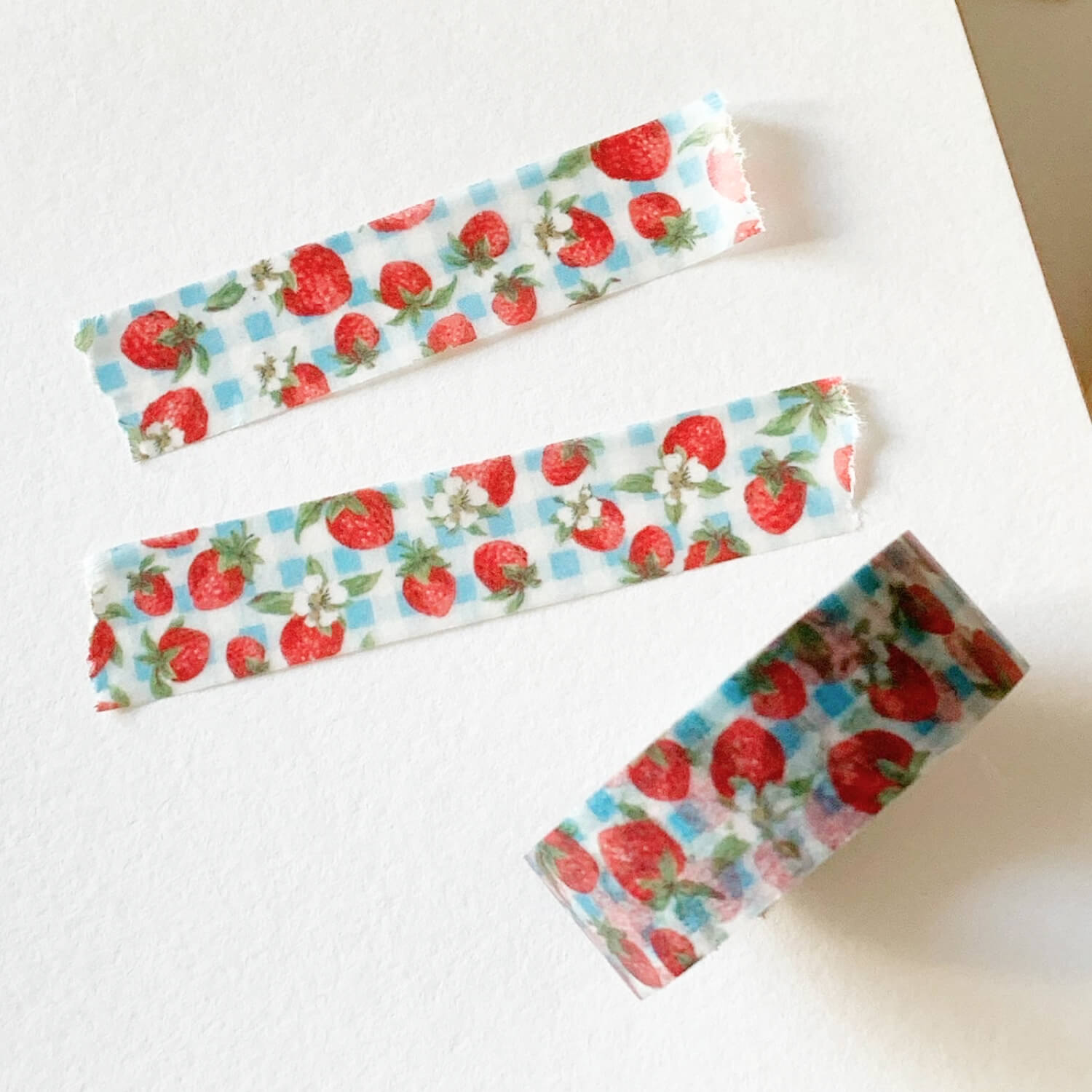Popo Factory Strawberry Picnic Masking Tape – Blue