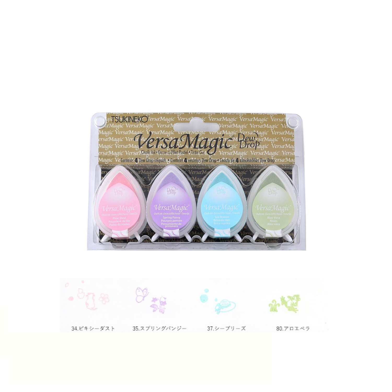 Tsukineko VersaMagic Dew Drop Ink Pad - 4 Colors Set