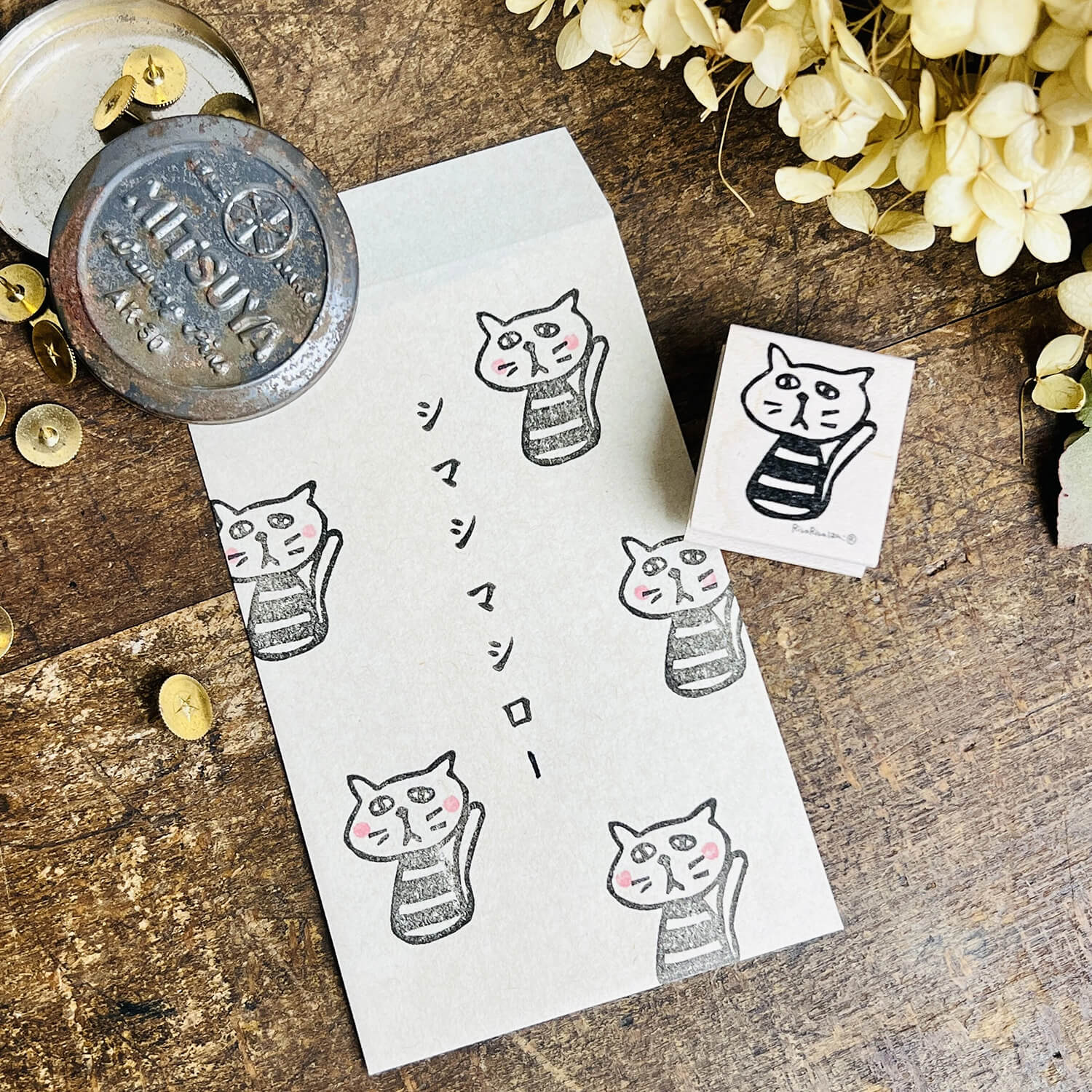 Rira Rira Stamp – Yuru Neko: Shiro the Tabby