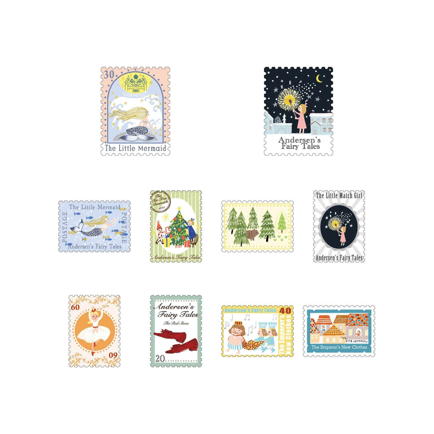 SEAL-DO Gold-Foil Flake Sticker- Andersen’s Fairy Tales Vol.2