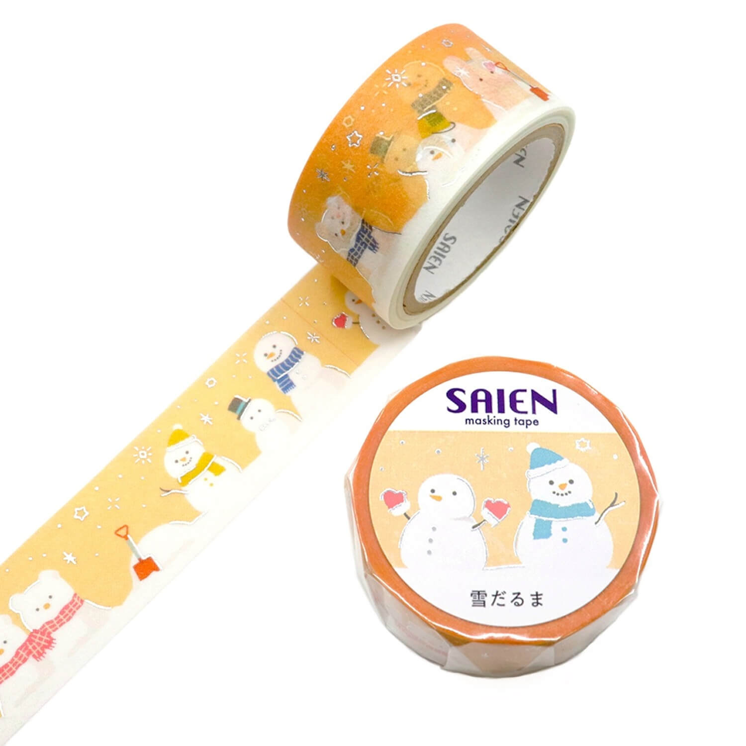 Saien Christmas Foil Masking Tape - Snowman