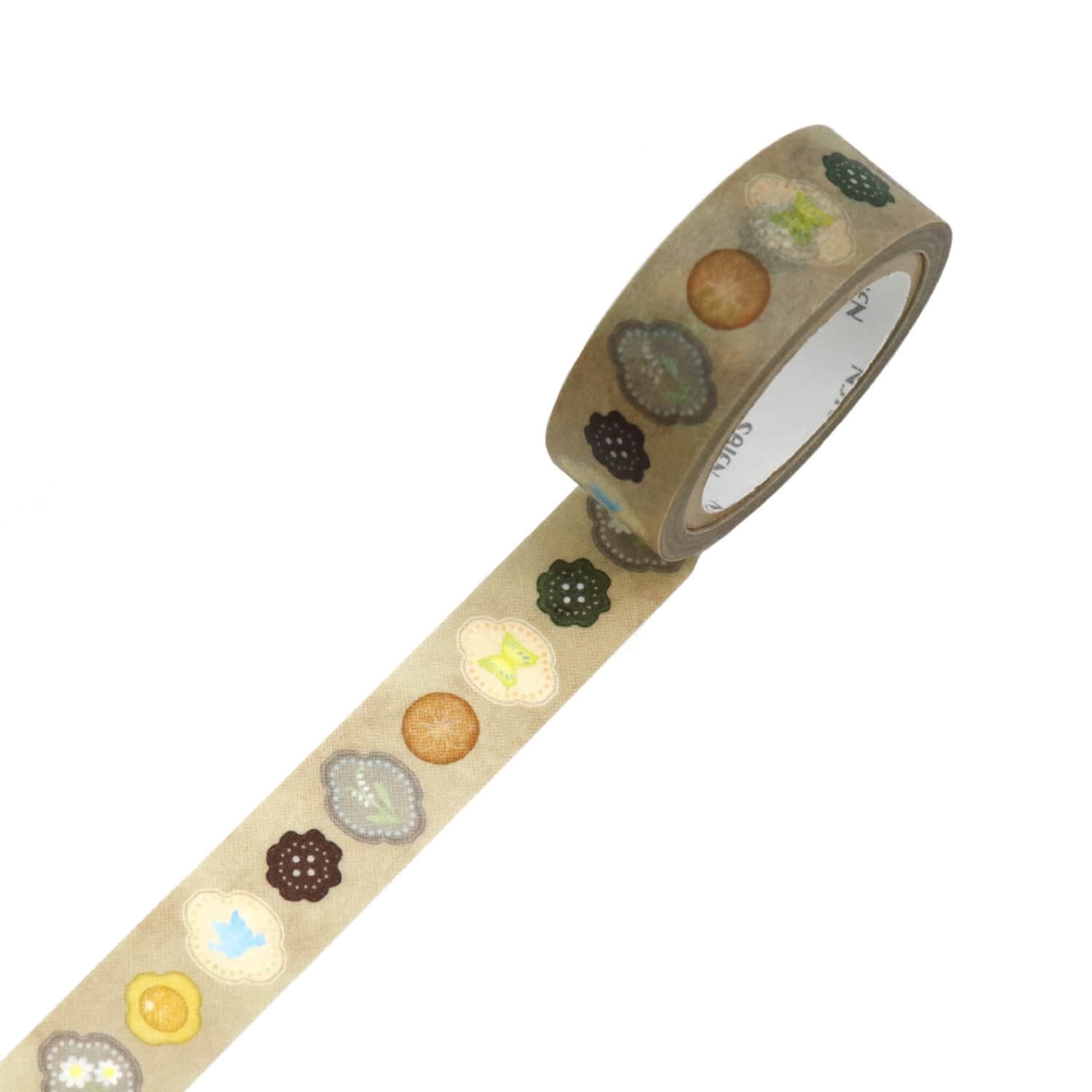 Saien Masking Tape Set – Antique Button (Set of 3)