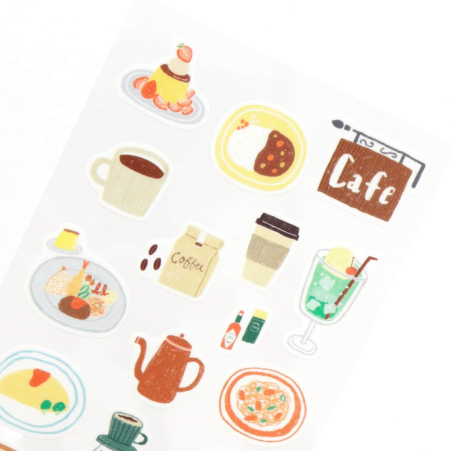 Saien Nice Day Masking Sticker Sheet - Cafe