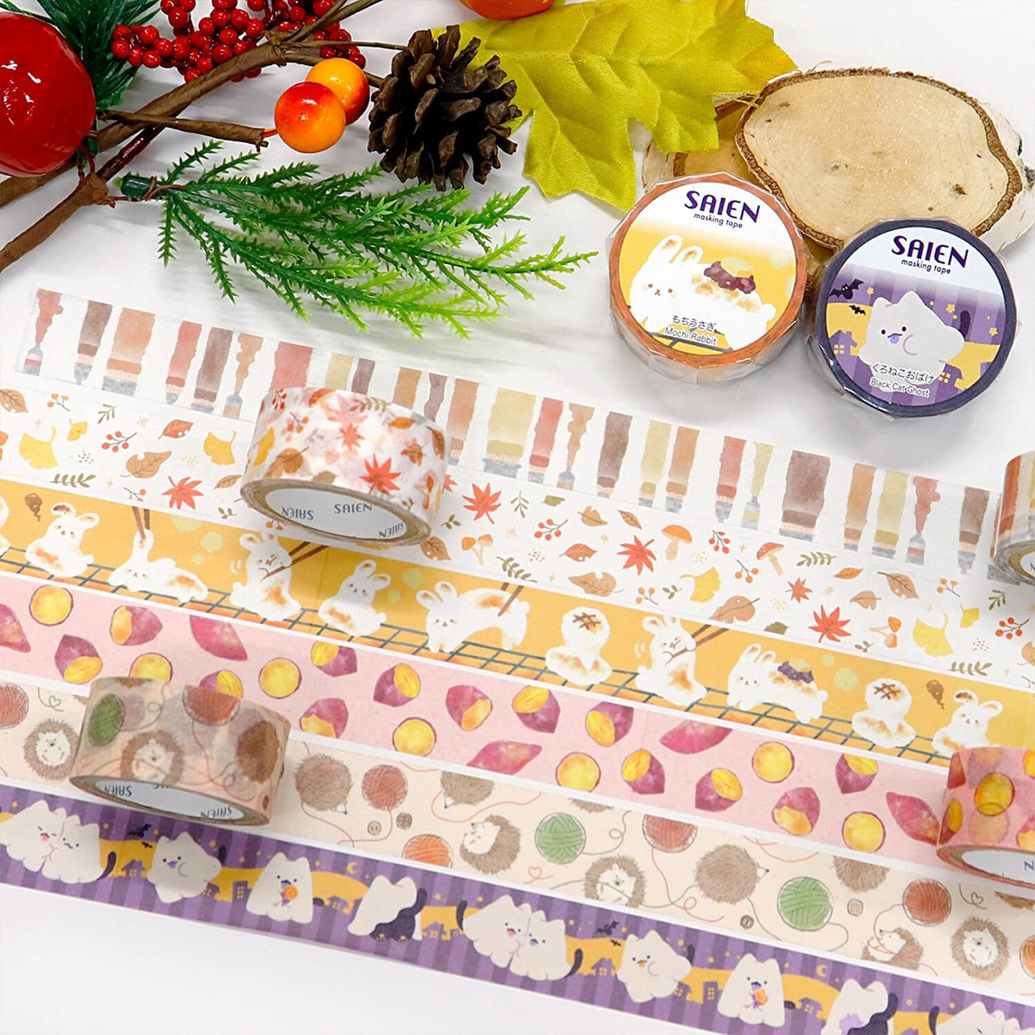 Saien Washi Tape - Autumn Leaves