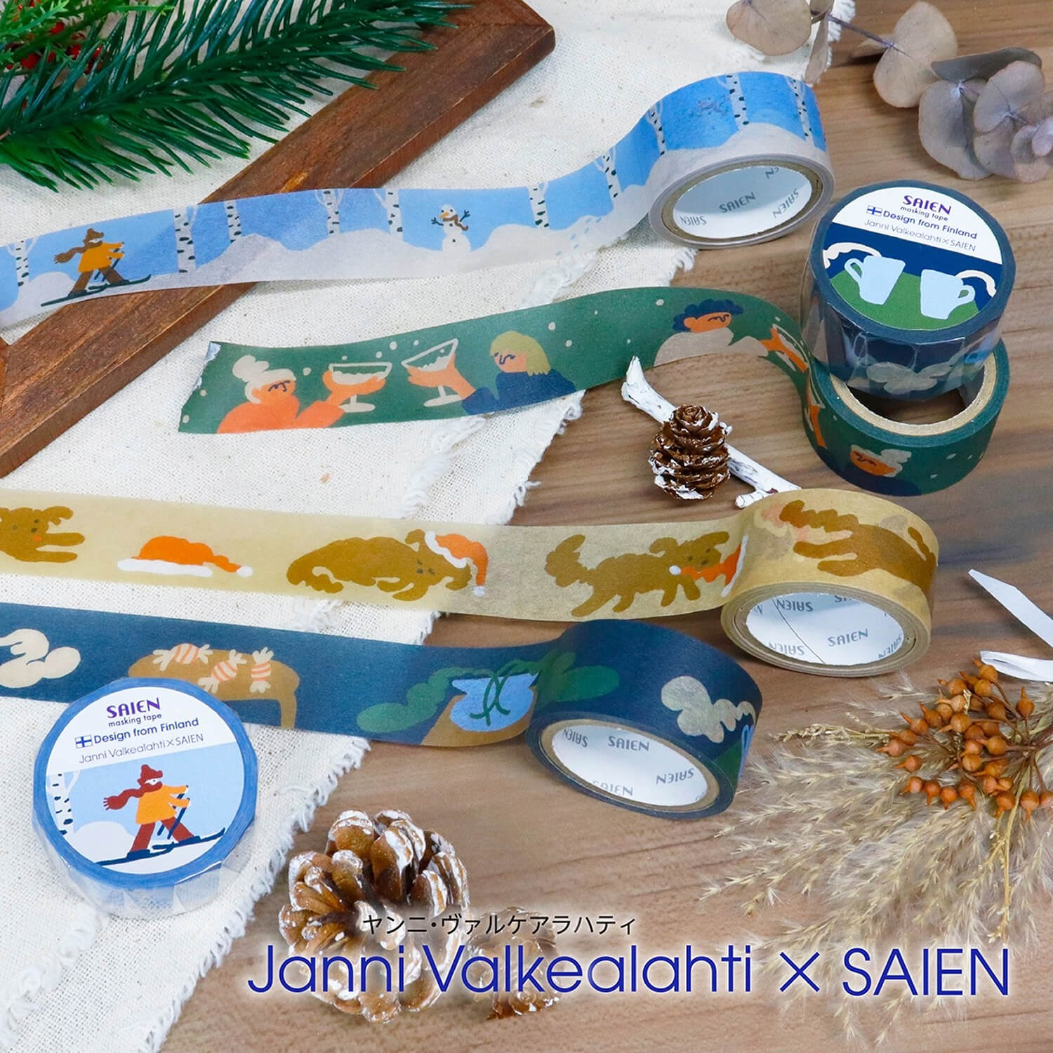 Saien × Janni Valkealahti Masking Tape - Ski