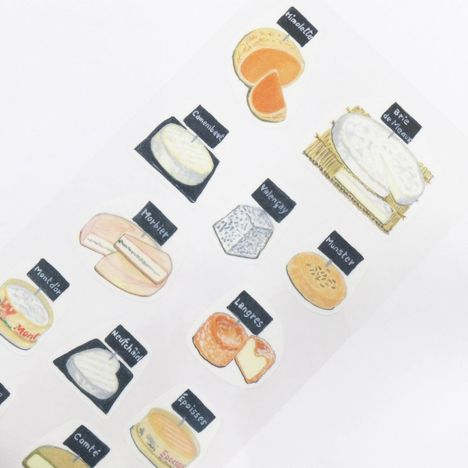 Saien x Kimiko Iguchi Masking Sticker Sheet - Cheese Shop