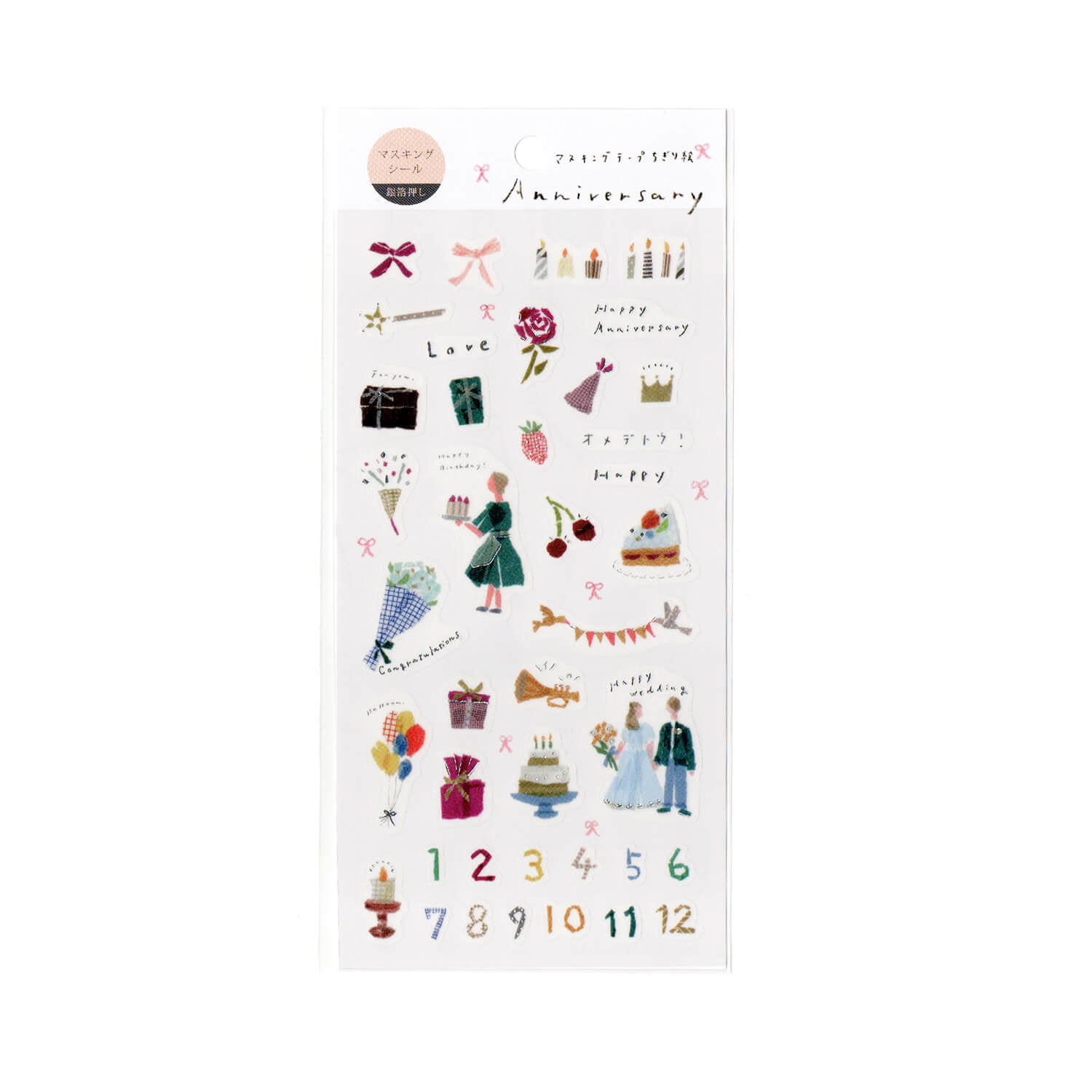 Saien x Miki Tamura Masking Sticker Sheet - Anniversary (Foil)