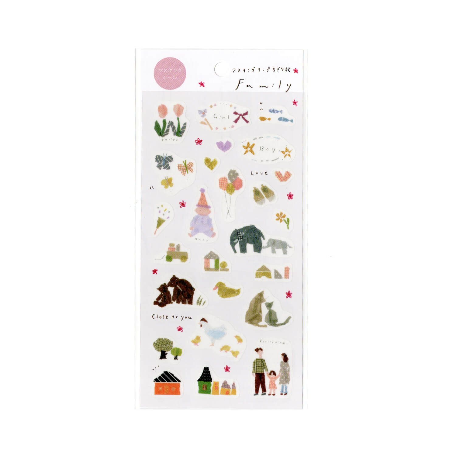 Saien x Miki Tamura Masking Sticker Sheet - Family