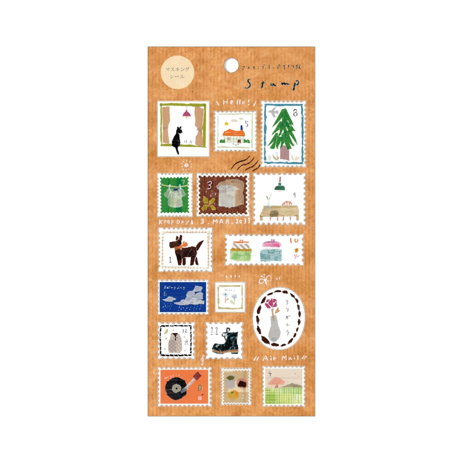 Saien x Miki Tamura Masking Sticker Sheet - Stamp