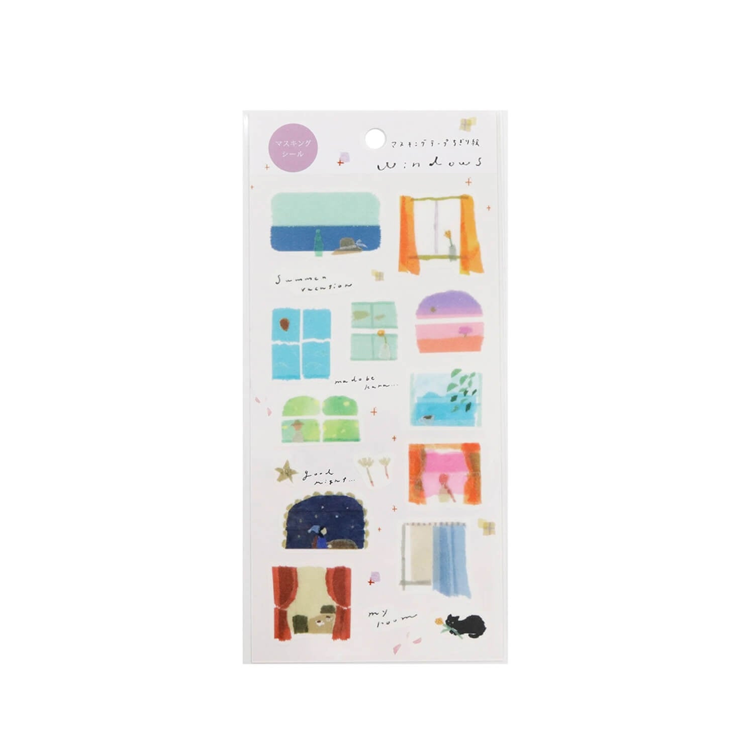Saien x Miki Tamura Masking Sticker Sheet - Windows