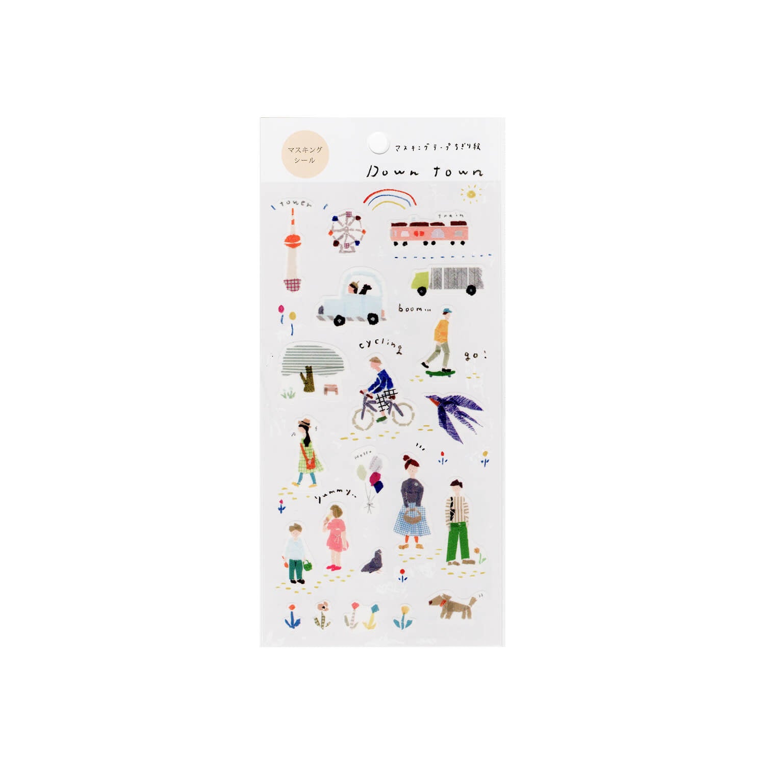 Saien × Miki Tamura Masking Sticker Sheet – Down Town